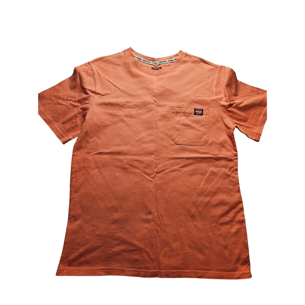 Wrangler Workwear Mens Short Sleeve Pocket T-Shirt Orange Medium M 38-40